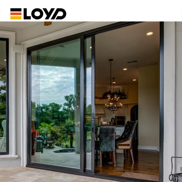 Aluminum Frame Waterproof Interior Patio Exterior Glass Aluminum Sliding Door