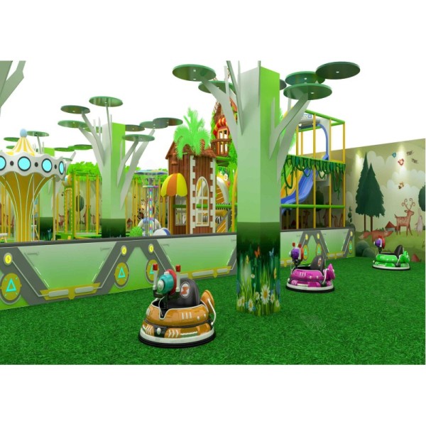 Custom Pastel Macaron Indoor Entertainment Park Light Luxury Cartoon Style 6 in 1 Family Play Zones System