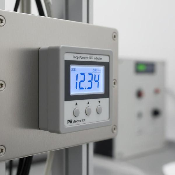 4 Digit 1/8 DIN Loop Powered LCD Indicator PR 5531B Easy Push Button Configuration