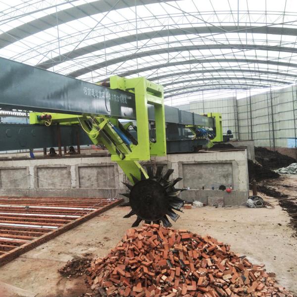 Straw Wheel Compost Turner Fermentation Compost Equipment 30m Width