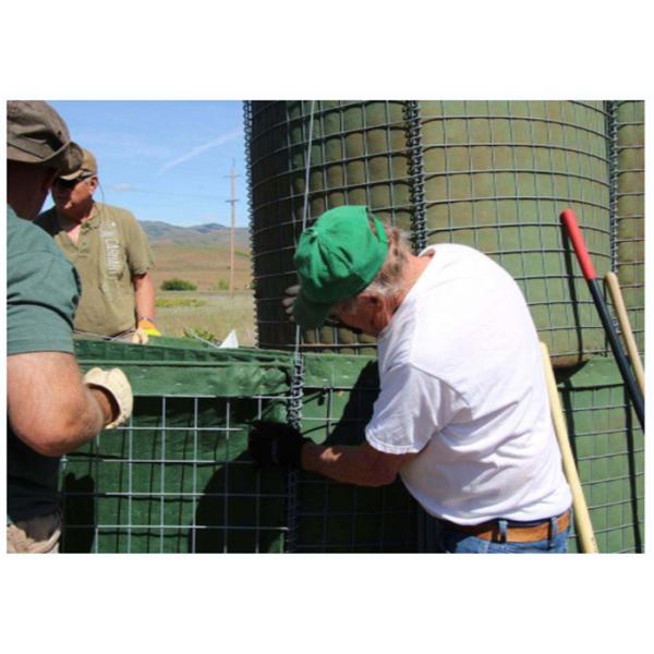 3x3 Военные Hesco Barriers Square Green Geo Текстильный мешок с песком