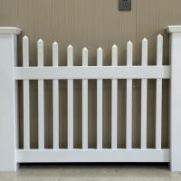 4*8ft Lightweight Plastic White Picket Fence Weather Resistant