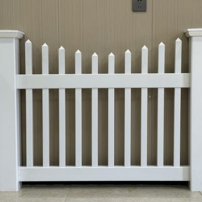 4*8ft Lightweight Plastic White Picket Fence Weather Resistant