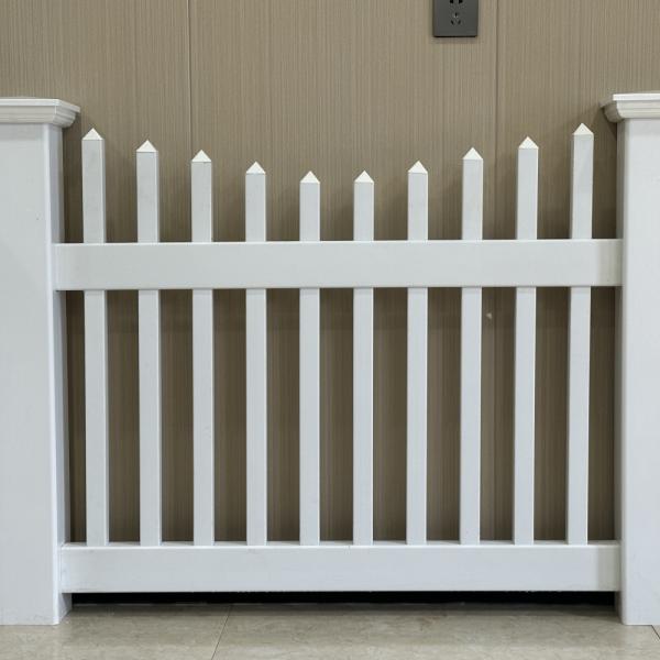 4*8ft Lightweight Plastic White Picket Fence Weather Resistant
