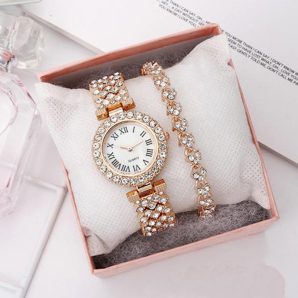 28mm Women Quartz Wrist Watch SL68 Movement Water Flashing Plating