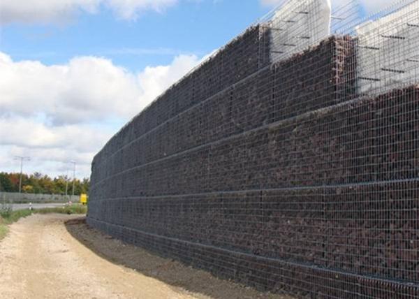 Stainless Steel Welded Mesh Gabions / Hot Dipped Wire Cage Rock Wall