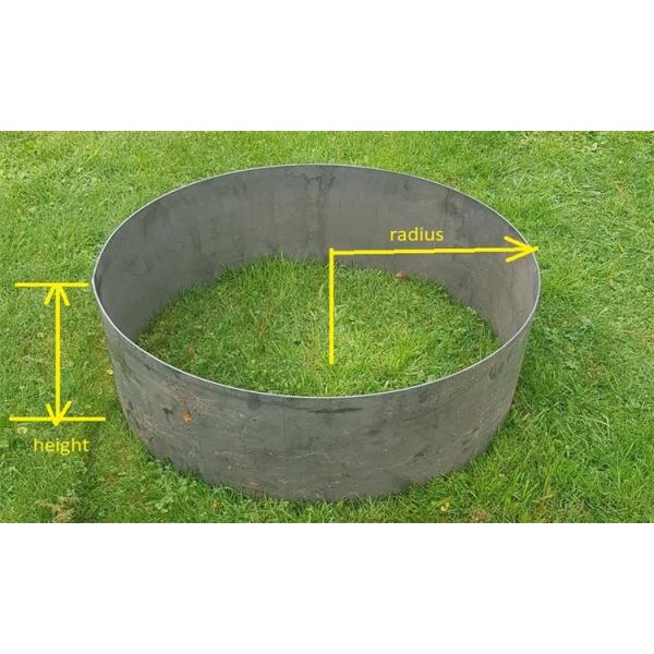 Древесное кольцо со сложенным верхним краем садового декоративного ржавого кортенского стального сада