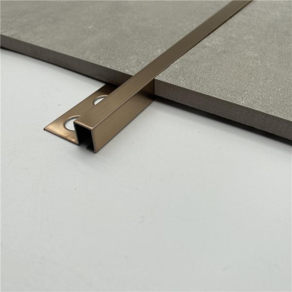 Anti Rust Flat Trim 304 316 Stainless Steel Flat Tile Trim Ceramic Tile Strips For Wall Ceiling Decoration