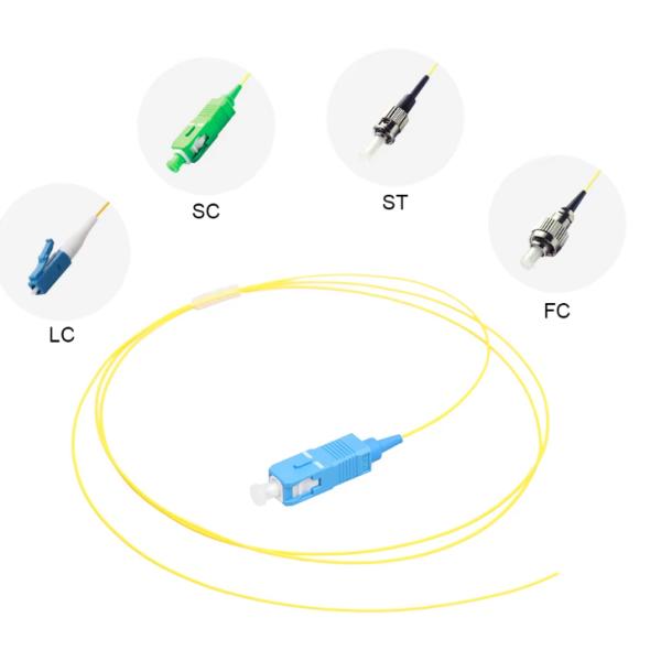 SC/APC Fiber Optic Pigtail For Optical Network Deployment In SM Or MM Fiber