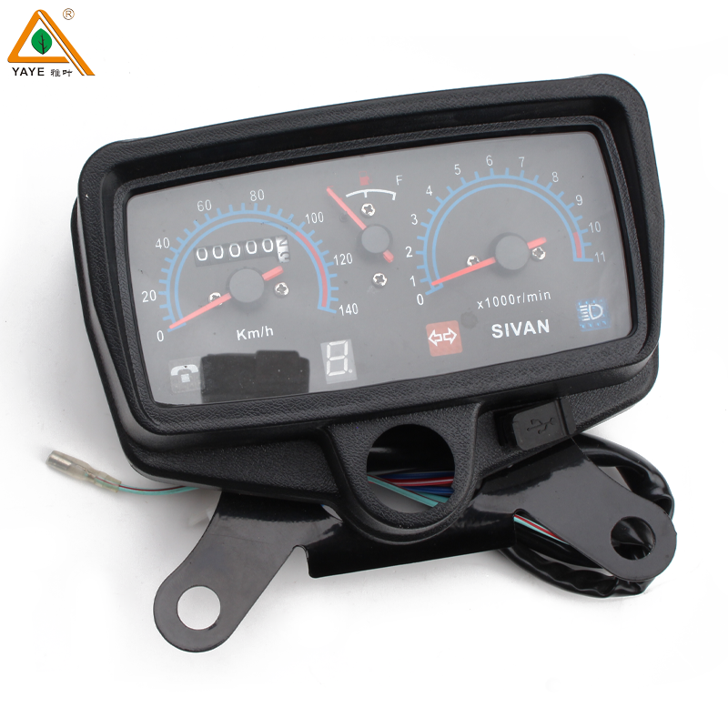 CG125/SY125-20 SIVAN Rectangular Dual Gauge 125cc Motorcycle Speedometer Assembly USB Instrument
