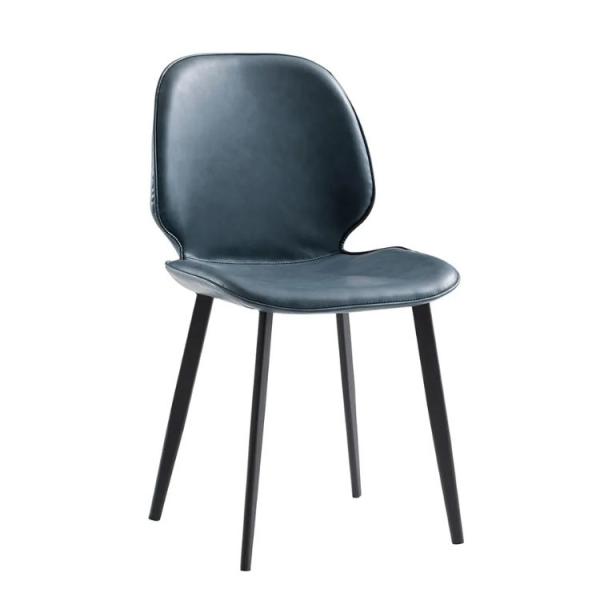 Cadeira de jantar moderna de 20,4 polegadas em couro antiarranhões