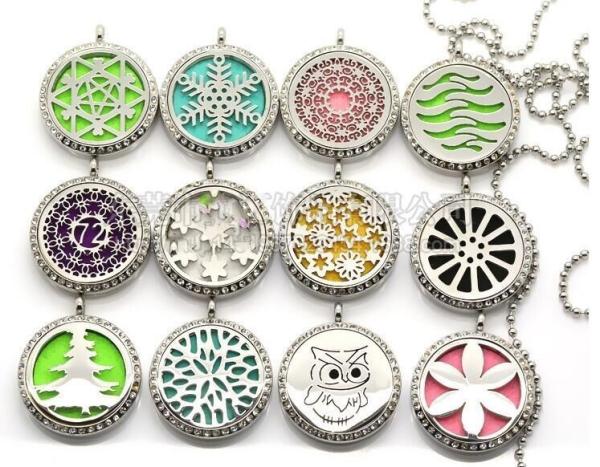 New 316L Stainless Steel Round Hollow Cutting Perfume Scented Oil Filling Floating Lockets
