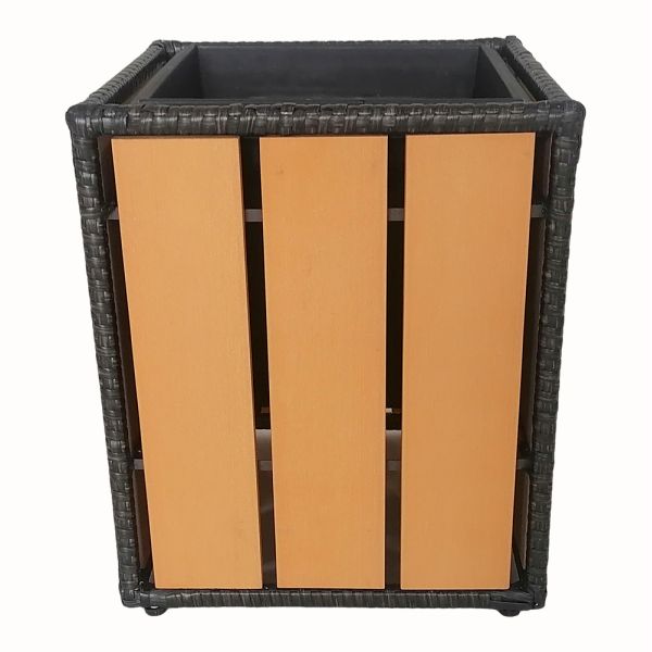 High Grade Factory Hot Sale Rattan Wicker Plastic Wooden Garden Pots Planter