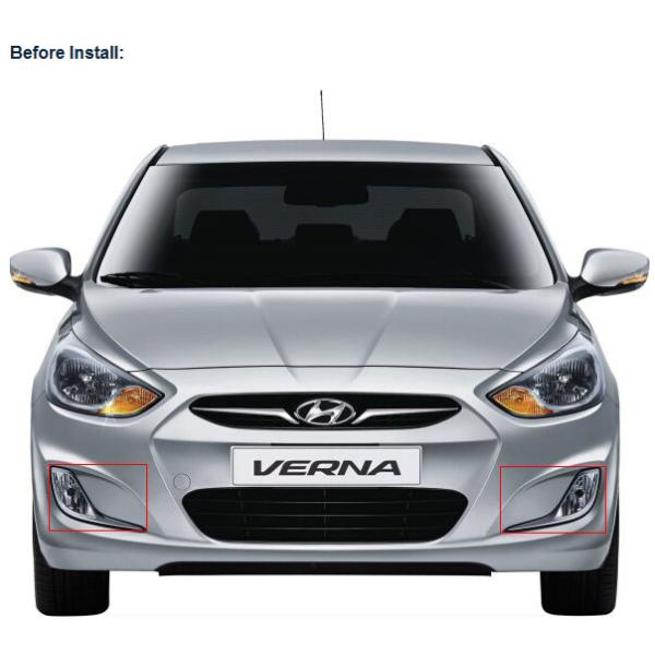 Hyundai Verna DRL LED Daytime Running Lights autobody light upgrade