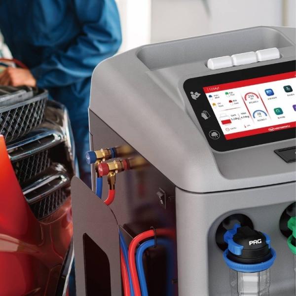 R1234yf Grey Sistema automático de recuperação de CA 350ML com alta precisão