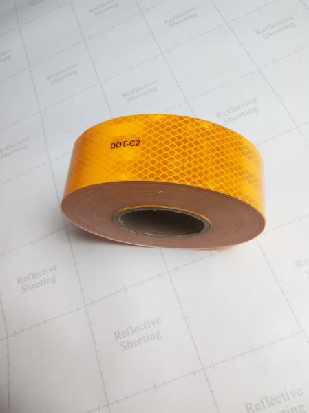 Accès à l'équipement de la voiture Mirco prismatique de qualité diamantée Réflecteur d'avertissement Jaune Réflecteur de sécurité Autocollant en rouleau Ruban réfléchissant pour camion