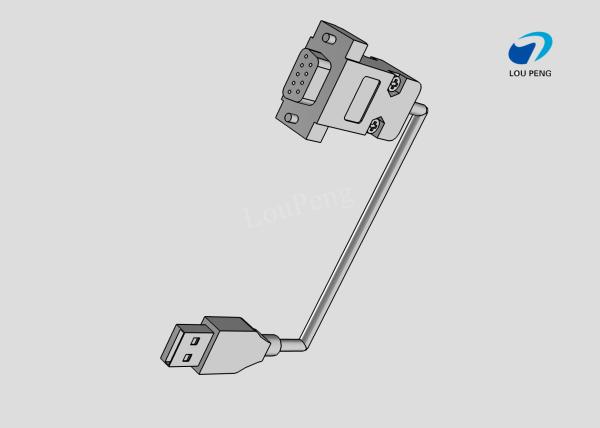 USB Cable Assemblies, 3.0 USB 9-Position Plug, AM to D-SUB 9PIN Female, Double-Ended, Standard, 28AWG Wire Size, Black