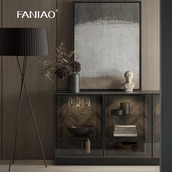 Роскошные модульные шкафы Кухонный дизайн Мебель деревянного дома Меламинная доска Современный настенный кухонный шкаф