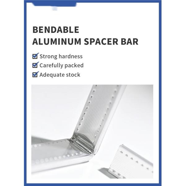 Insulated Glass Aluminum Spacer Bar 6mm Seamless Welding Line Bendable