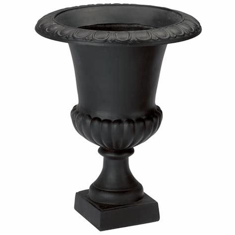 Peças de ferro ornamental de gramado de ferro fundido antigo Urnas de jardim de estilo europeu revestidas em pó