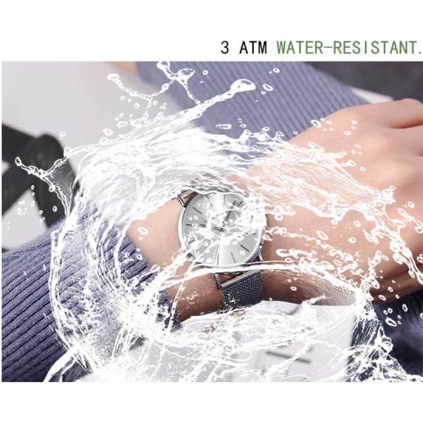 Stainless Steel Mesh Strap Watch Quartz Movement 30mm Waterproof Wrist Watch