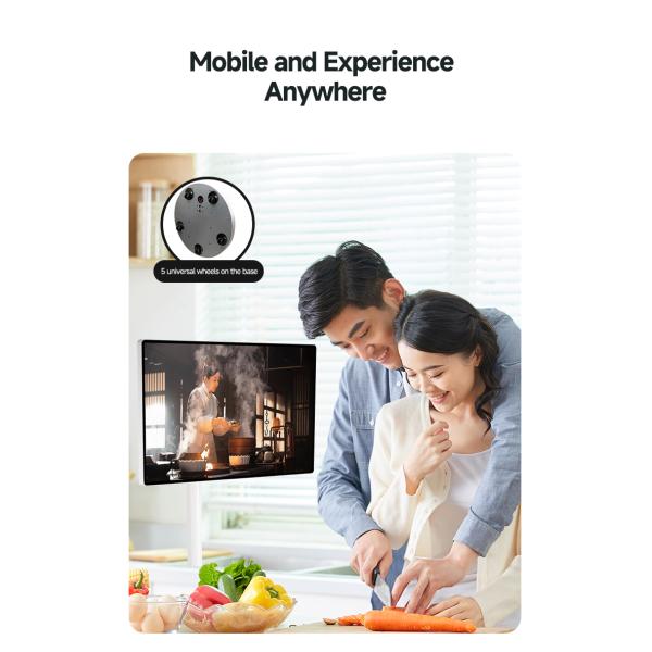 300 cd/M Smart Portable TV de 21,5 pulgadas IPS Portable Stand TV de 60Hz