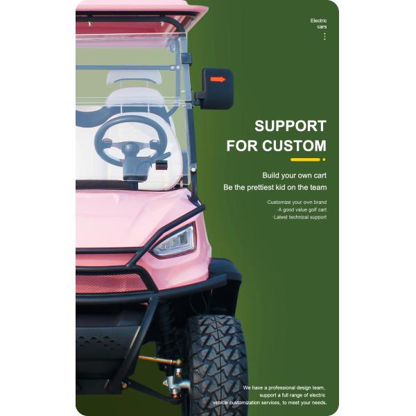 48V Sensor Smart Type Fashionable Modern Golf Cart With Audio System for 6 Passengers