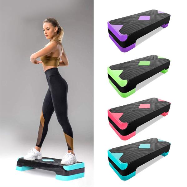 11in 68cm Pink Aerobic Step Deck High Step Aerobic Platform Burn Calories