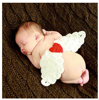 white colorful baby hat cap Baby Photography Prop Crochet wing beanie diaper cover set