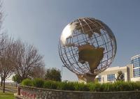 Escultura de aço inoxidável do metal, espessura do diâmetro 2.5mm da escultura 250cm do globo