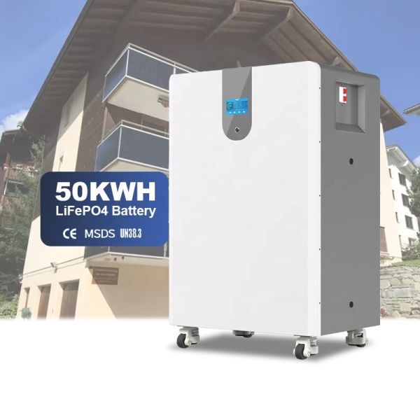 51.2V Lithium Energy Storage Battery with Built-in BMS Protection and LCD Touch Screen for Home Solar Systems