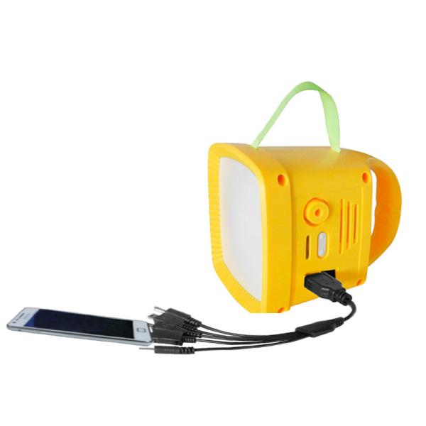 Solar LED Hand Light Solar Solutions Rural Areas Powered Emergency Lantern FM Radio