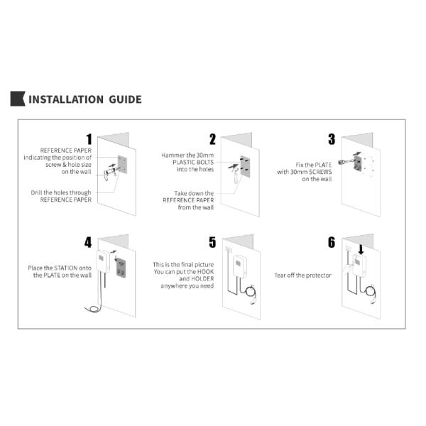 Floor-mounted 16 Amp 32 Amp Battery Powered EV Charger Charging Station With Ratractor