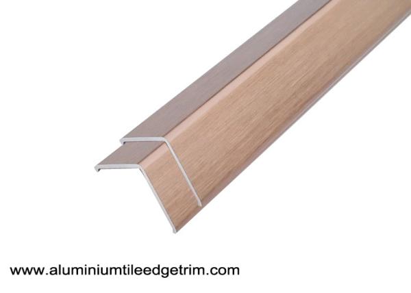 Brushed Anodized Rose Gold Aluminum Corner Guards With 1.5mm Thickness
