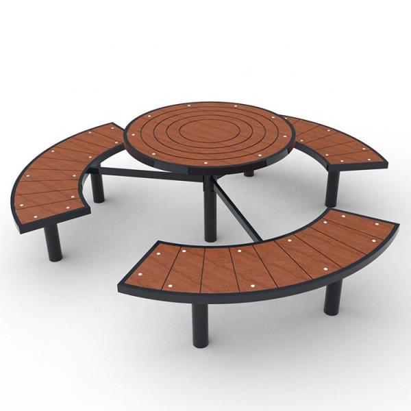 Cheap Outdoor Patio Dining Table Chair Solid Wooden Picnic Table Bench