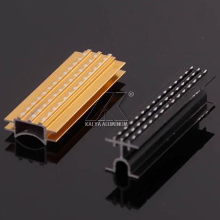 Gold Black CNC Aluminium Profile Decorative Line Anodize Heat Insulation