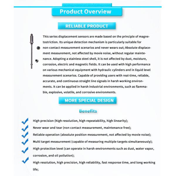 UBCZ-1000Y Магнитный датчик уровня масла в гидравлическом цилиндре воды промышленного класса
