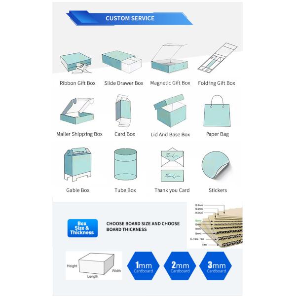 20cm*5cm*25cm Customized Logo Folding Paper Box for Gift Storage Lids Not Included