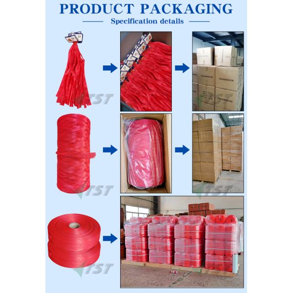 Durable PE Knitted Tubular Net Sleeve 4.2g/M-16g/M For Fruit And Vegetable Packing