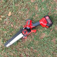 Mini 8 pulgadas motosierra eléctrica portátil sin cordón sin cepillo con regulador automático de la cadena y aceite automático para cortar madera