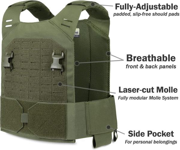 1000D Nylon Cordura Coyote Brown Strength Training Weighted Vest Workout 11x14