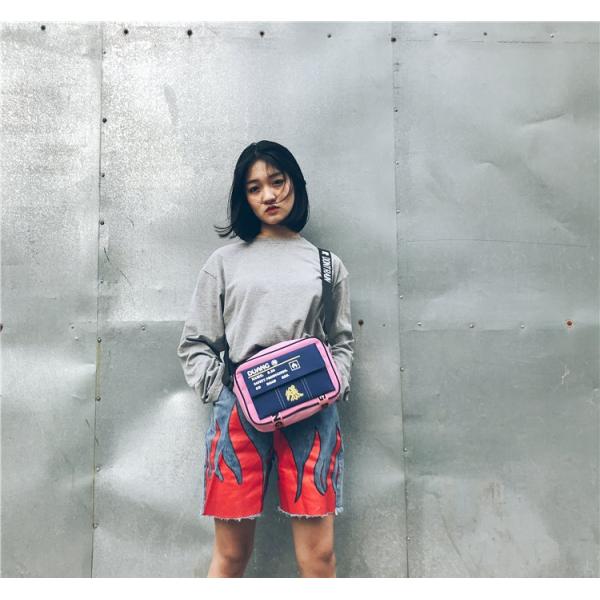 New men's and women's polyester waterproof shoulder bag slung personality street fashion bag