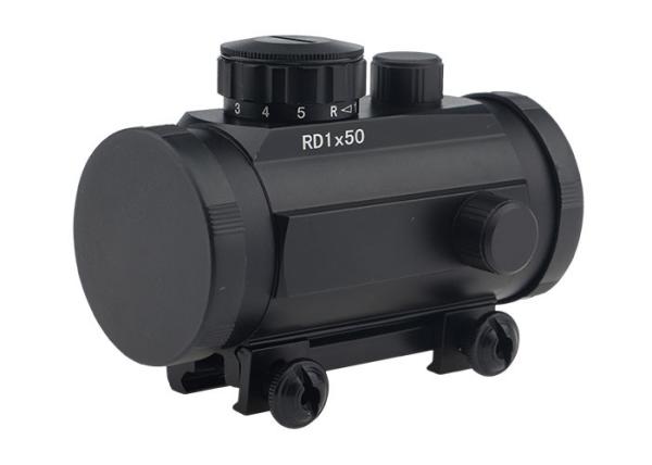 1X50 5 Brightness Red Dot Scope Clear 4.0 MOA Dot For Outdoor Hunting