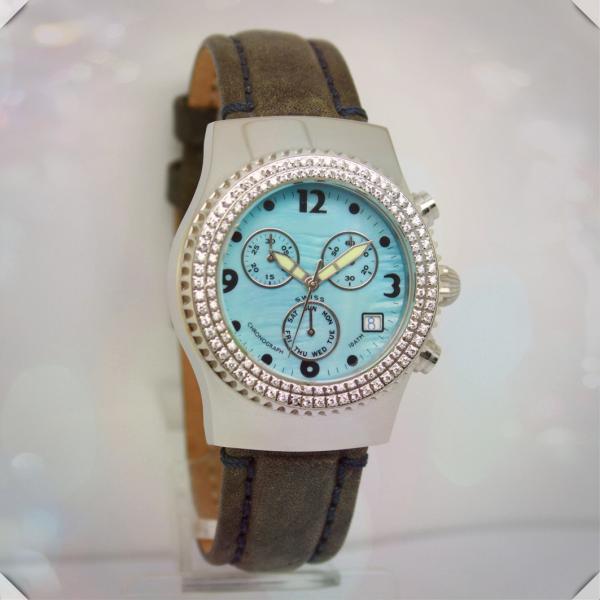 3 working eyes multifunction Stainless Steel Watches for girls / Leather Japan Movt Quartz watches