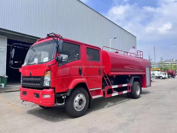 Factory HOWO Fire Truck Double Row 8Ton 10 Ton