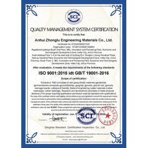 Anhui Zhonglu Engineering Materials Co., Ltd. Сертификации