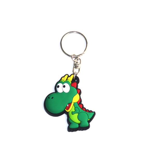 Hot Sale Promotional Animal Cartoon Text Injected 2D Soft Pvc Keychains