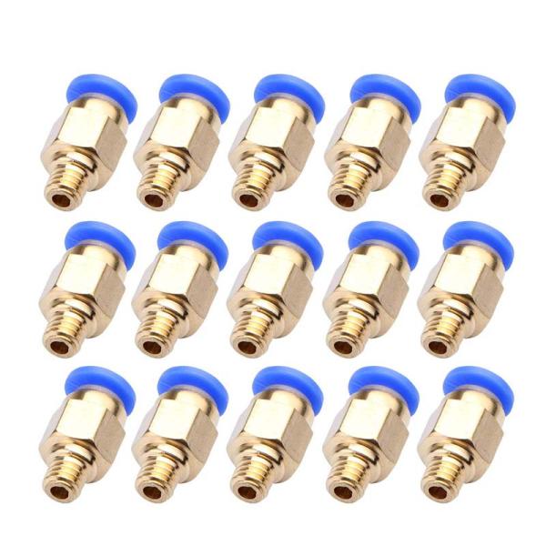 Golden Blue PC4 M5 PC4 M6 3D Printer Accessories Pneumatic Connectors