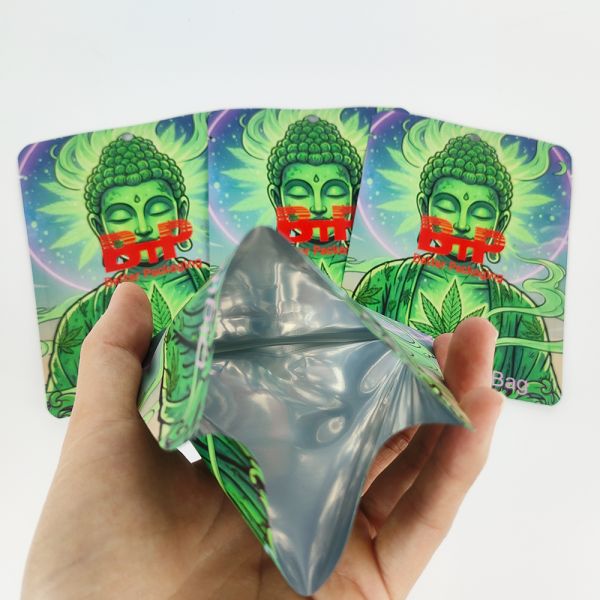 Custom Irregularly Shaped Die Cut 3.5g Mylar Plastic Bags Reusable Seal for Food Pet Food Storage