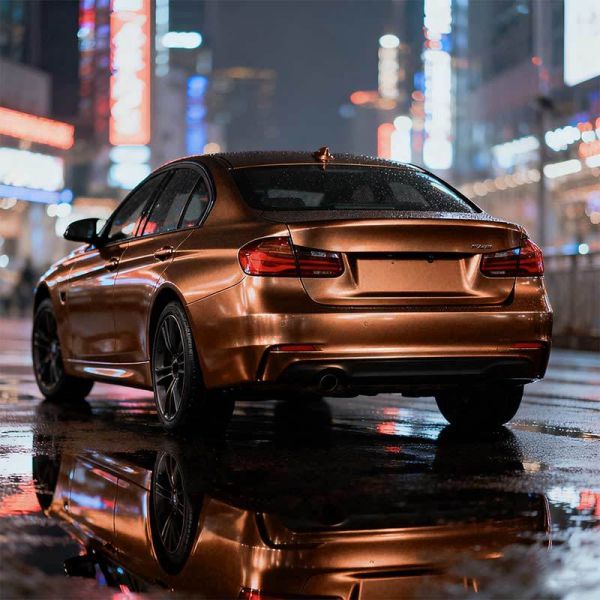 Film de protection de voiture caméléon personnalisé anti-rayures rouge or, imperméable